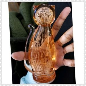 Vintage Accents - Glass Cat Figurine Vintage Accents - Glass Cat Figurine